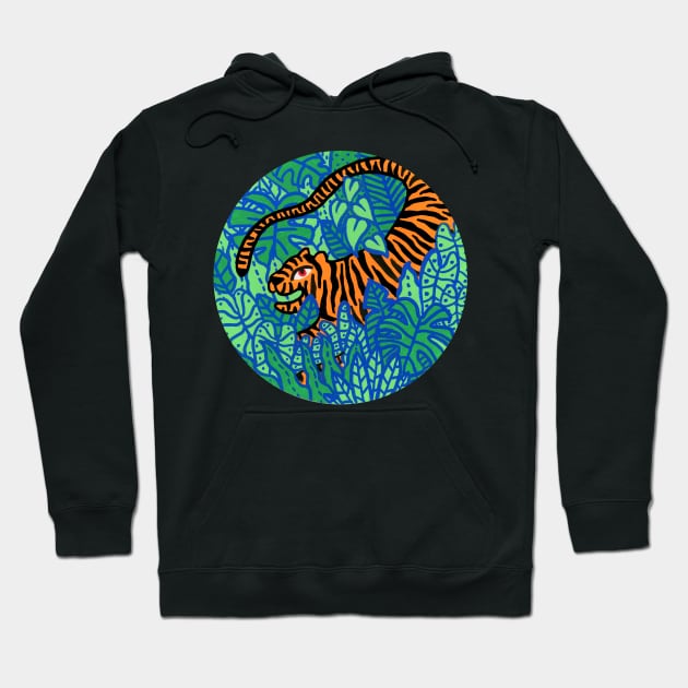 Tiger in the jungle Hoodie by zsalto